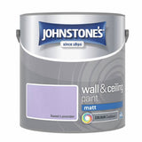 Johnstone's Sweet Lavender matt paint 2.5L, imported from the UK