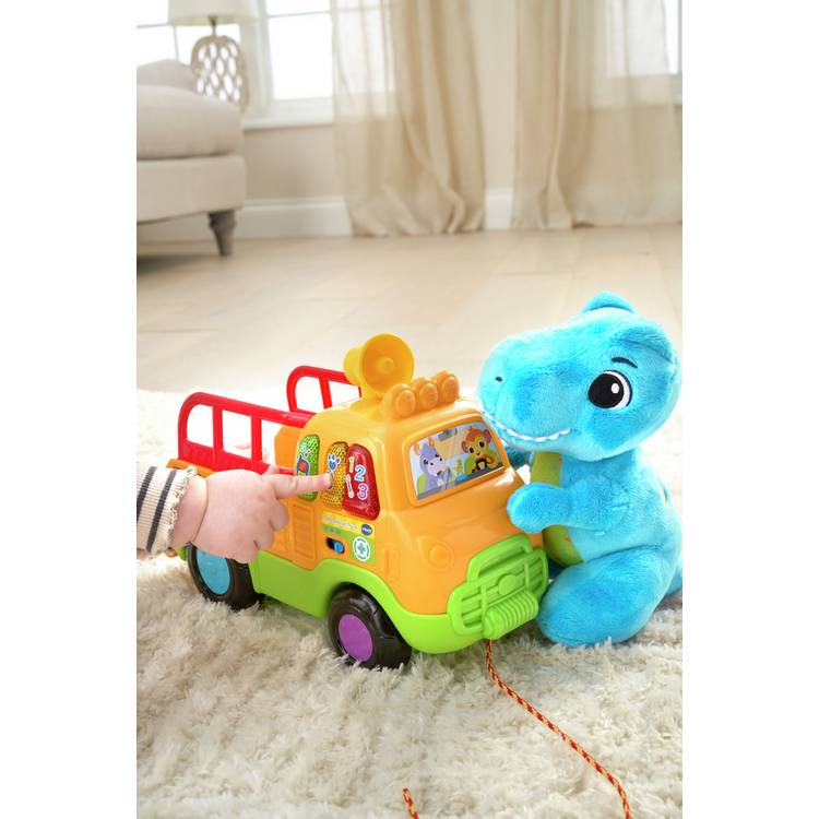 Vtech T-Rex Truck rescue toy with pull cord (British brand)