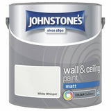 Johnstone's wall and ceiling matt paint White Whisper 2.5L, imported from the UK