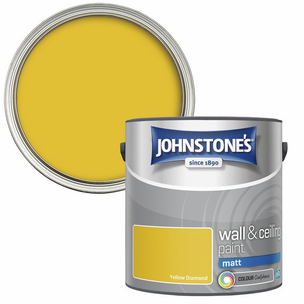 Johnstone's matt paint Yellow Diamond 2.5L (British brand)