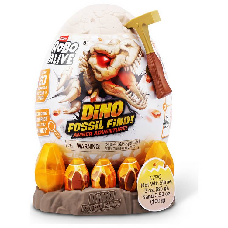 Robo Alive dinosaur excavation playset Amber Fossil Find (British brand)