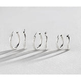 Argos Revere Sterling Silver Sleeper Hoop Earrings Set of 3- Buy online at McGrocer