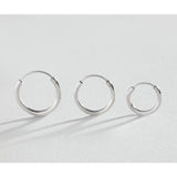 Revere silver sleeper hoop earrings set of three (British brand)