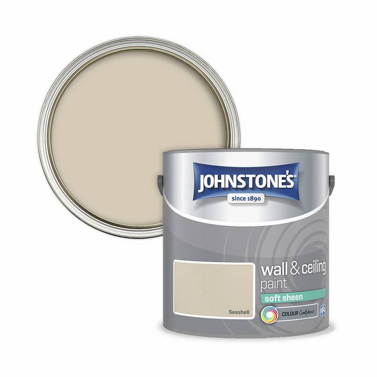 Johnstone's soft sheen paint Seashell 2.5L, imported from the UK