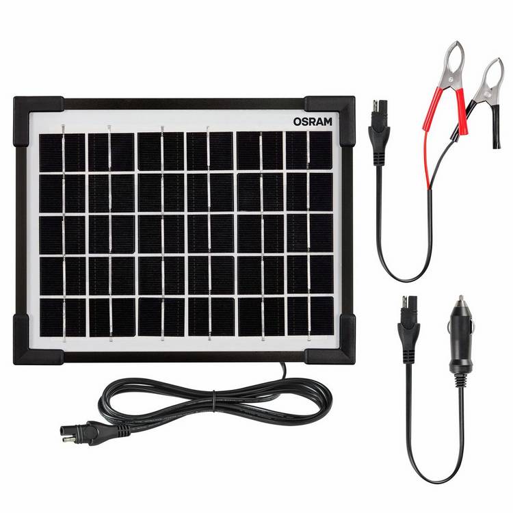 OSRAM 5W solar car battery charger, UK version