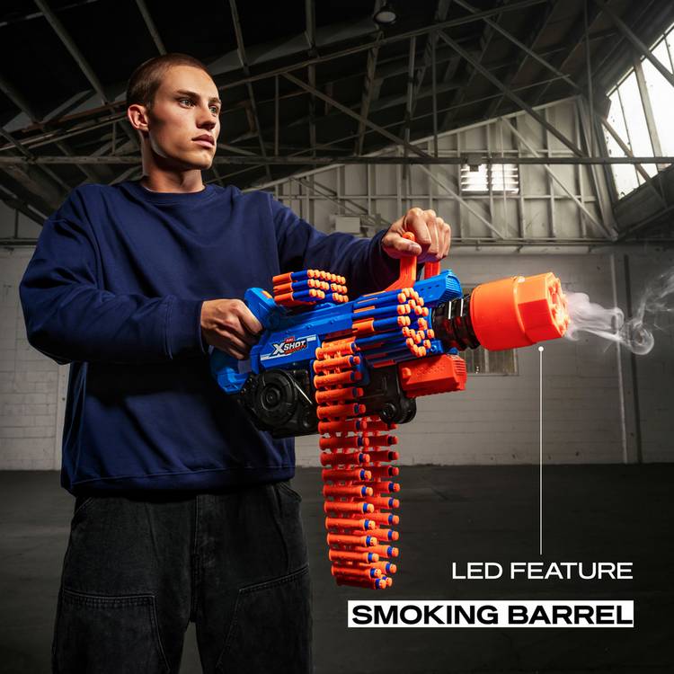 XSHOT Insanity Smoking Blaster foam dart toy, imported from the UK