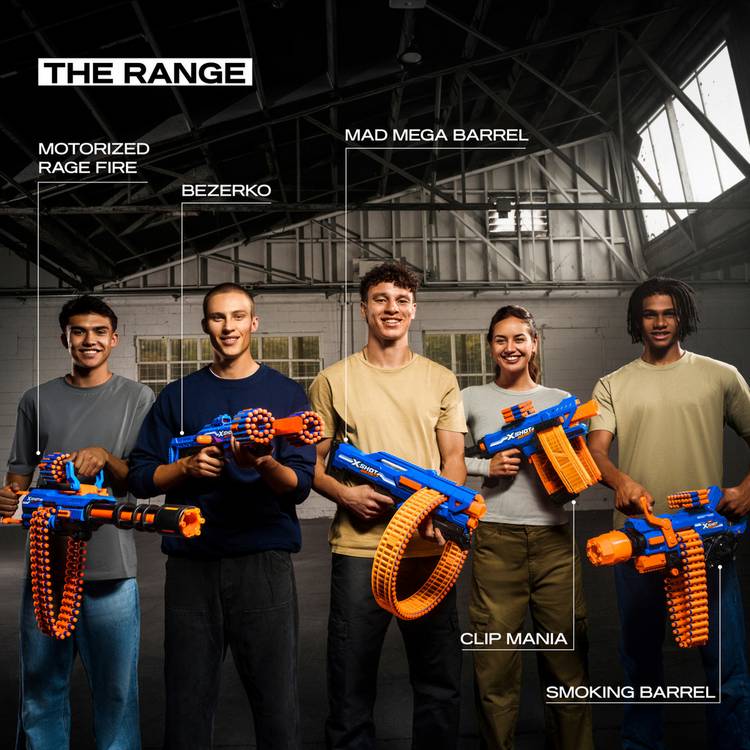 XSHOT Insanity Smoking Blaster foam dart toy, imported from the UK