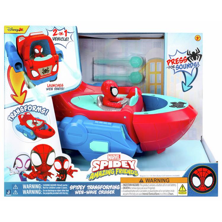 Marvel Spidey Web-Wave Cruiser toy vehicle 9-inch, imported from the UK