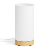 Argos Home opal glass table lamp natural wood effect (British brand)