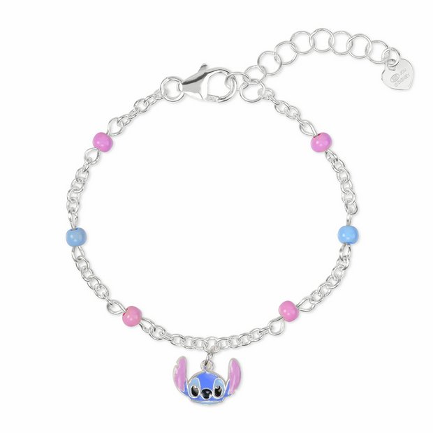 Disney Lilo & Stitch sterling silver charm bracelet (British brand)