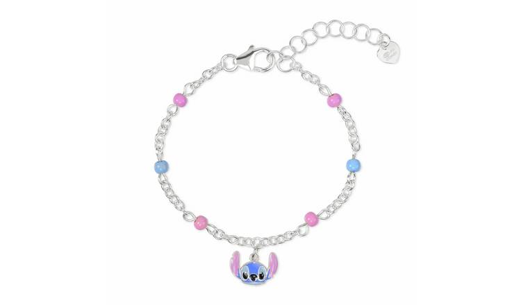 Disney Lilo & Stitch sterling silver charm bracelet (British brand)
