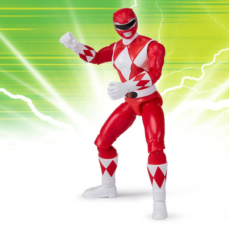 Power Rangers Battle Bike with Red Ranger action figure, imported from the UK