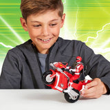 Power Rangers Battle Bike with Red Ranger action figure, imported from the UK