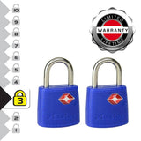 Master Lock luggage padlocks TSA-accepted 2-pack, imported from the UK