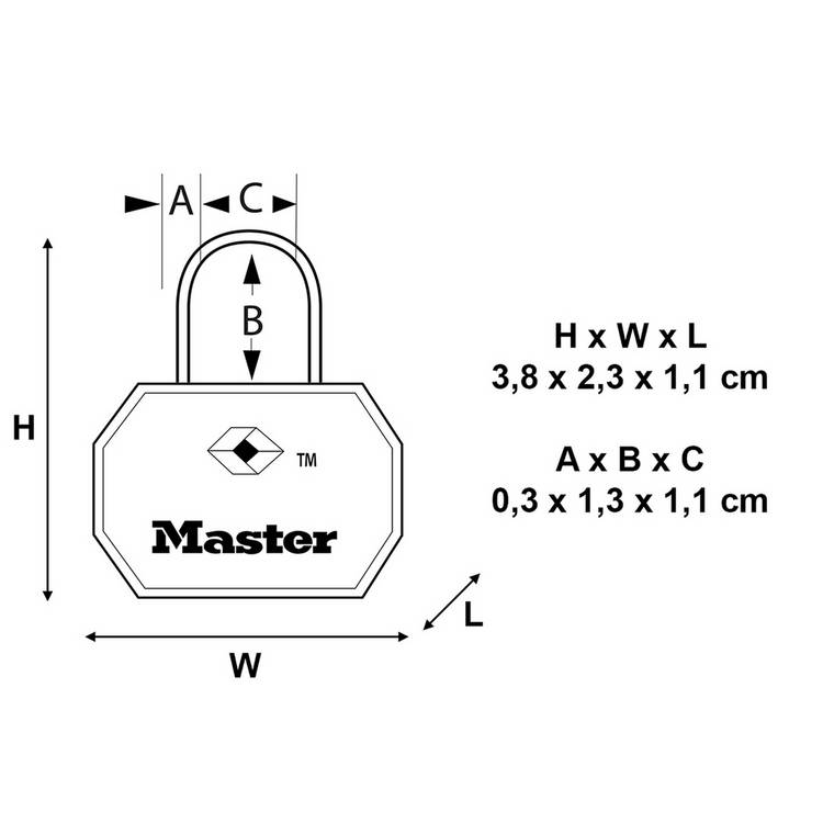 Master Lock luggage padlocks TSA-accepted 2-pack, imported from the UK