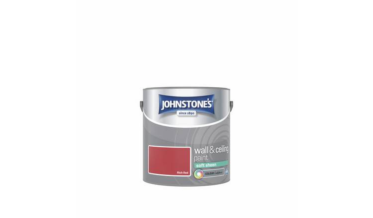 Johnstone's Rich Red soft sheen paint 2.5L (British brand)