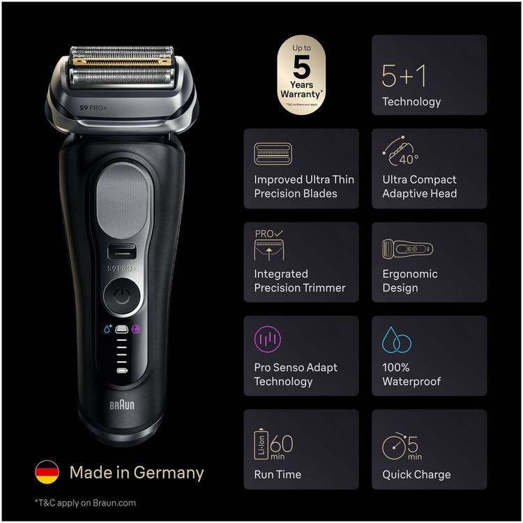 Braun Series 9 PRO Plus electric shaver 9610S - British product