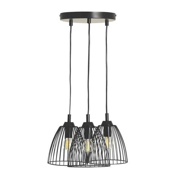Argos Home 3 light cluster pendant light black - British product