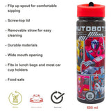 Hox sipper water bottle Transformers Autobots Black 600ml, UK version
