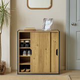 Argos Argos Home Loft Living Shoe Storage Cabinet - Oak 81x79x40cm- Buy online at McGrocer