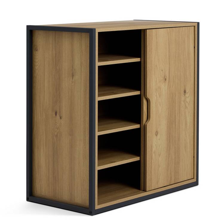 Argos Home Loft Living shoe storage cabinet oak effect, imported from the UK