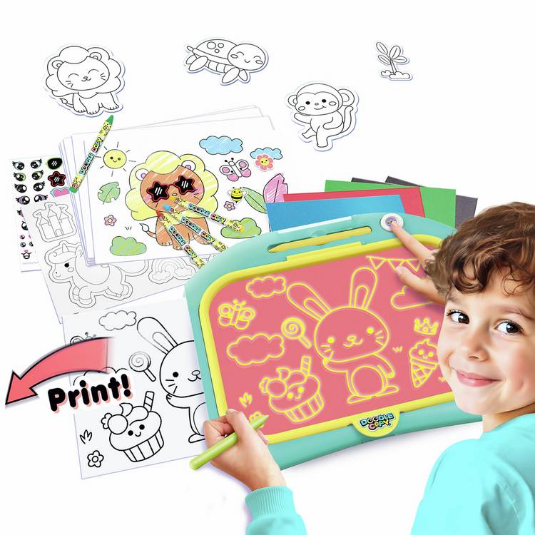 Doodle Copy drawing tablet with stencils and carbon paper (British brand)