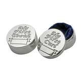 Bambino silver plated first tooth and curl boxes gift set (British brand)
