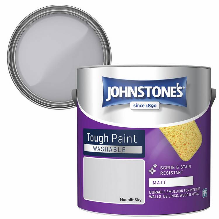 Johnstone's Washable Matt Paint Moonlit Sky 2.5L - British product