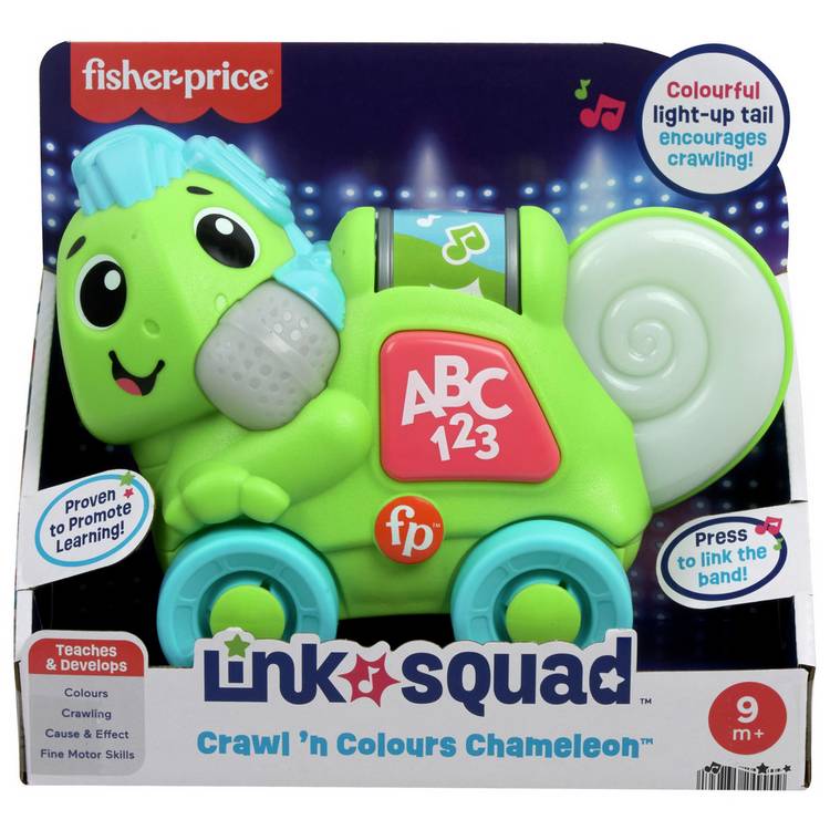 Fisher-Price Link Squad Crawl n Colours Chameleon baby toy - British product