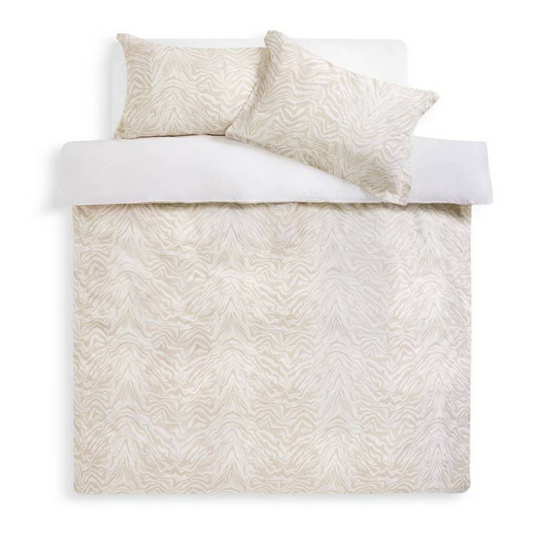 Habitat zebra print cream bedding set single, imported from the UK