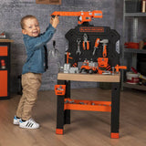 Smoby Black & Decker workbench toy with crane and accessories - British product