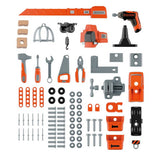 Smoby Black & Decker workbench toy with crane and accessories - British product