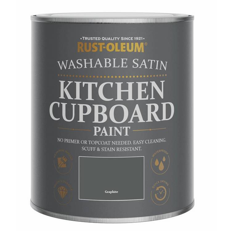 Rust-Oleum cupboard paint Graphite 750ml - British product