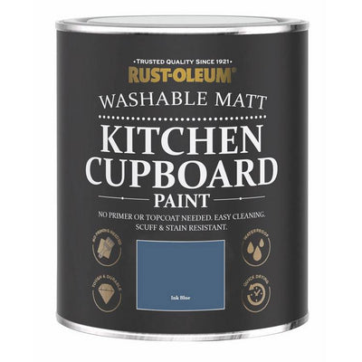Argos Rust-Oleum Kitchen Matt Cupboard Paint Ink Blue 750ml- Buy online at McGrocer
