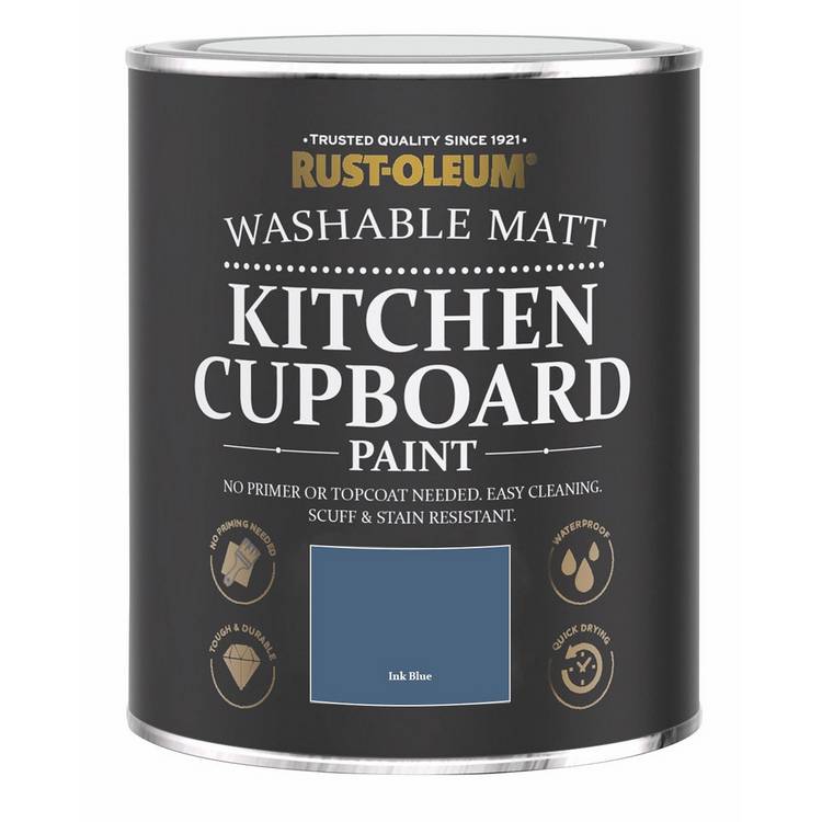 Rust-Oleum kitchen cupboard paint in ink blue 750ml, UK version