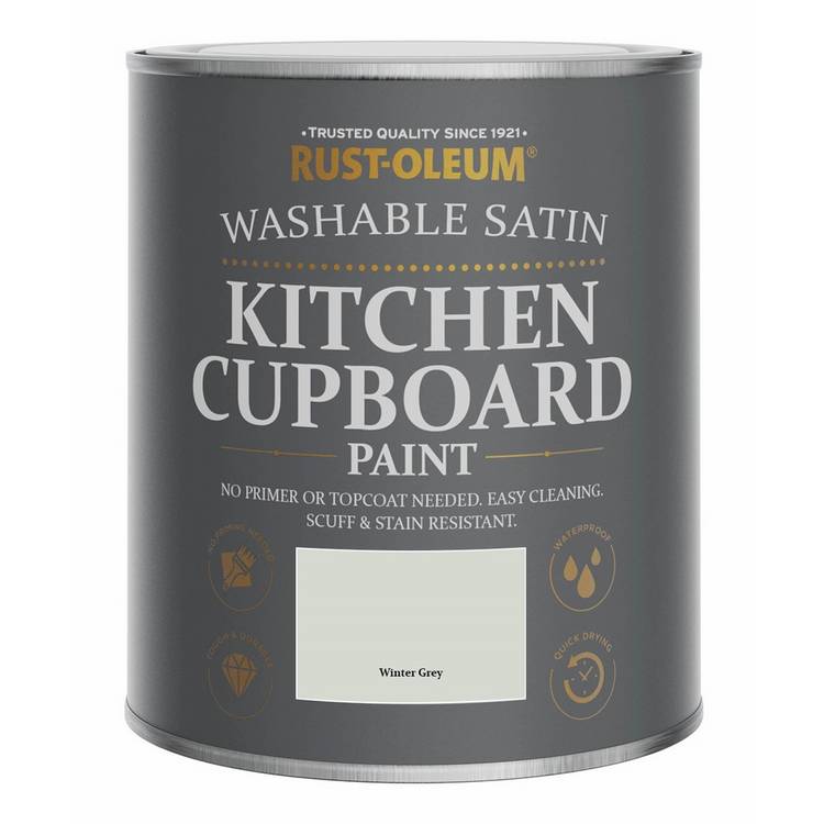 Rust-Oleum kitchen cupboard paint Winter Grey 750ml, UK version