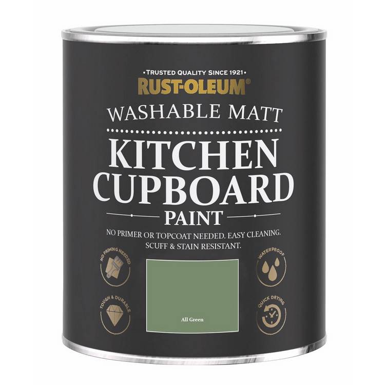 Rust-Oleum cupboard paint All Green 750ml, imported from the UK