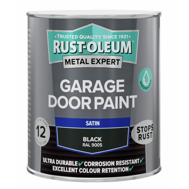 Rust-Oleum satin black paint 750ml - British product
