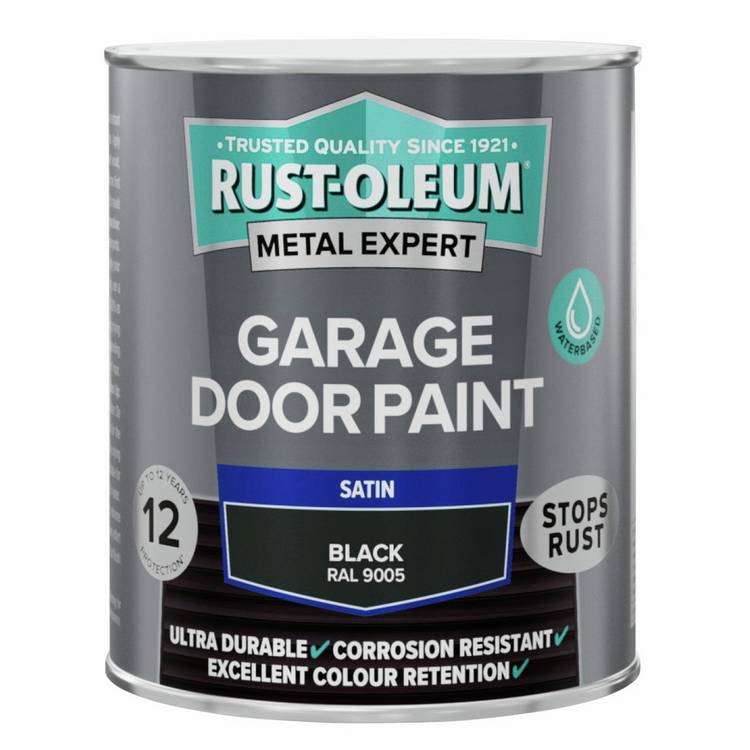 Rust-Oleum satin black paint 750ml - British product