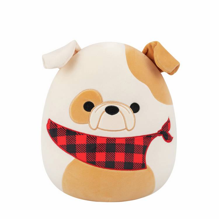 Squishmallows soft toy Brock bulldog 12 inch, imported from the UK