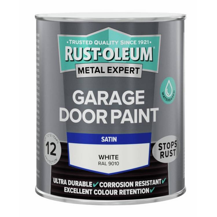 Rust-Oleum garage door paint white 750ml - British product