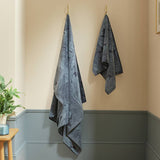 Habitat hand towel Acanthus blue 90x50cm, imported from the UK