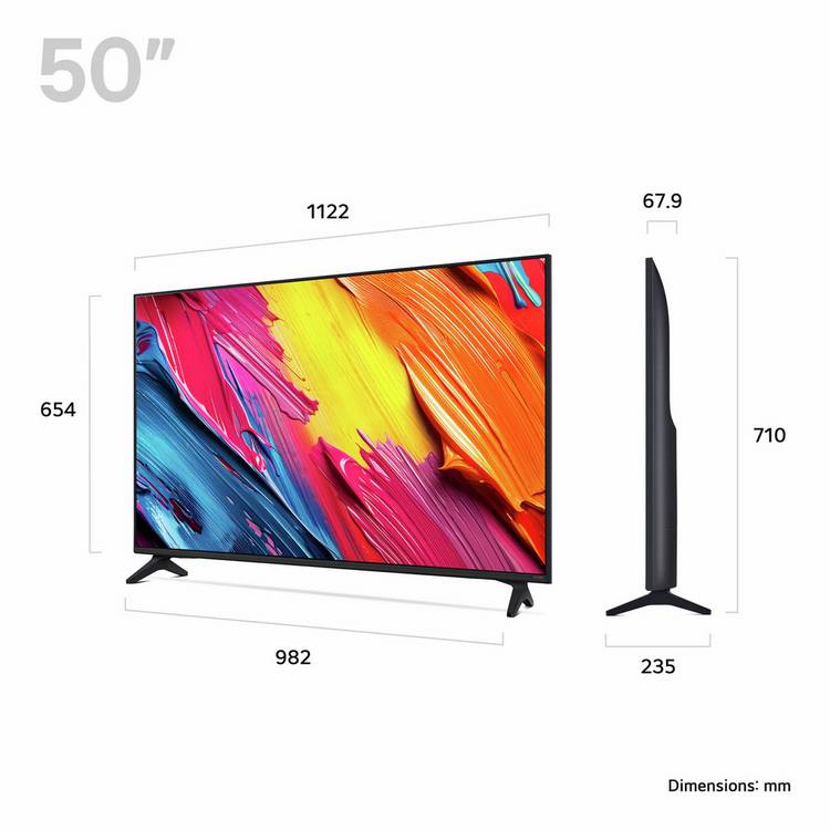 LG 50Inch QNED70 4K Smart TV, imported from the UK