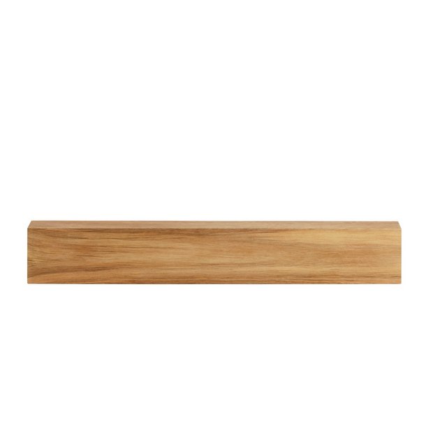 Argos Home acacia wood wall-mounted knife block, imported from the UK