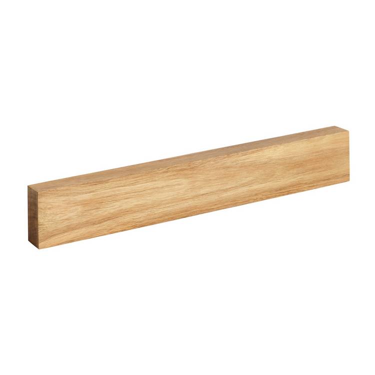Argos Home acacia wood wall-mounted knife block, imported from the UK