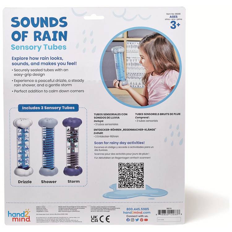 Learning Resources Sounds of Rain Sensory Tubes 28.6cm - British product