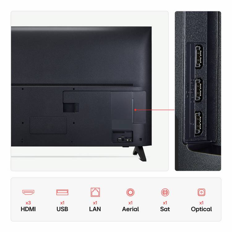 LG 43-inch QNED70A smart 4K TV, imported from the UK