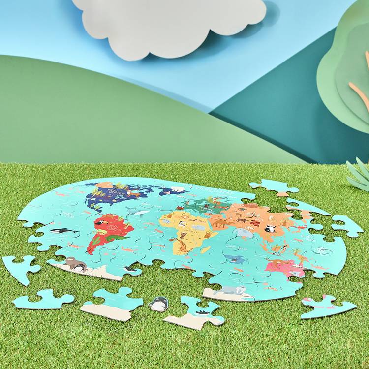 Chad Valley world map jigsaw puzzle 60 pieces (British brand)