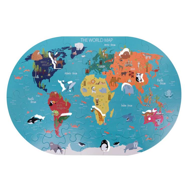 Chad Valley world map jigsaw puzzle 60 pieces (British brand)