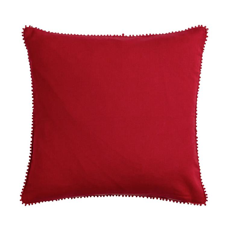 Argos Home robin wreath printed cushion 43x43cm, imported from the UK